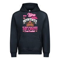Navy As A Libra Girl I Was Born With My Heart On My Sleeve And A Mouth Urban Hoodie - Jasminsmagicworld