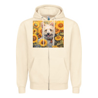 Sandshell westie Zipper Hoodie - Unal Design