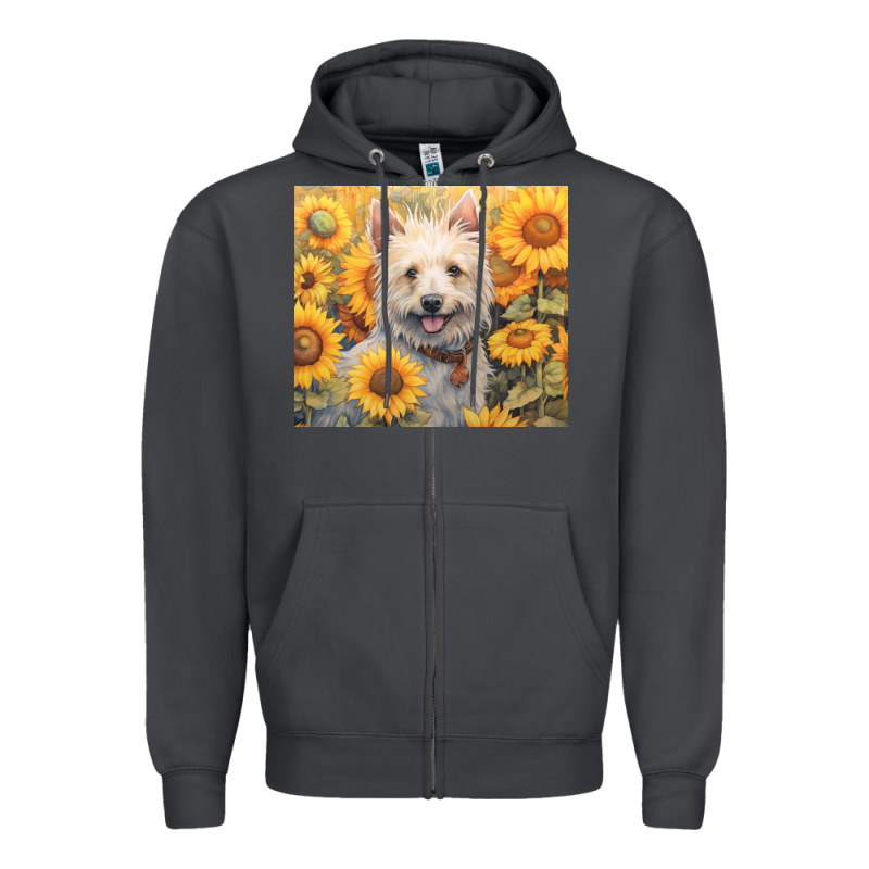 Westie Zipper Hoodie by Unal Design | Teevron