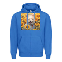True Royal westie Zipper Hoodie - Unal Design