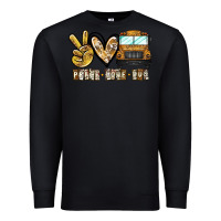 Black peace love bus Premium Sweatshirt - CowhideDigitalArt