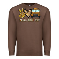 Chestnut peace love bus Premium Sweatshirt - CowhideDigitalArt
