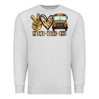 Dove Grey peace love bus Premium Sweatshirt - CowhideDigitalArt