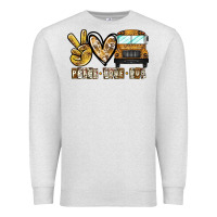 Oatmeal Heather peace love bus Premium Sweatshirt - CowhideDigitalArt