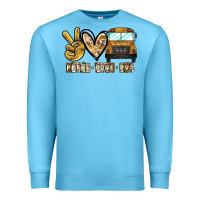 Ocean Blue peace love bus Premium Sweatshirt - CowhideDigitalArt