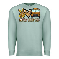 Seafoam peace love bus Premium Sweatshirt - CowhideDigitalArt