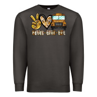 Smoke peace love bus Premium Sweatshirt - CowhideDigitalArt