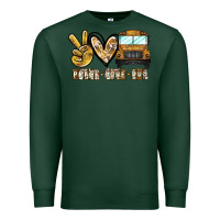 Sports Green peace love bus Premium Sweatshirt - CowhideDigitalArt