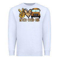White peace love bus Premium Sweatshirt - CowhideDigitalArt