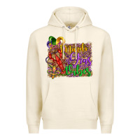 Tofu mardi gras vibes crawfish mask and fleur de lis Premium Hoodie - Artiststas