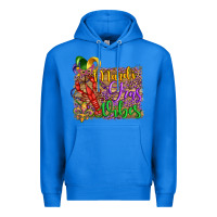True Royal mardi gras vibes crawfish mask and fleur de lis Premium Hoodie - Artiststas