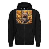 Black yorkshire terrier Zipper Hoodie - Unal Design