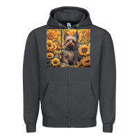 Smoke yorkshire terrier Zipper Hoodie - Unal Design