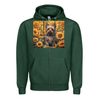 Sports Green yorkshire terrier Zipper Hoodie - Unal Design