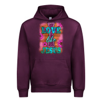 Mauve Wine love like jesus Urban Hoodie - BarkalooDesign