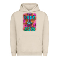 Pigment French Oak love like jesus Urban Hoodie - BarkalooDesign