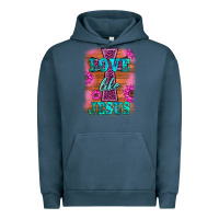 Pigment Midnight Navy love like jesus Urban Hoodie - BarkalooDesign
