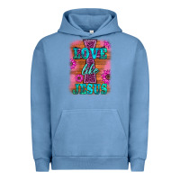 Pigment Pebble Blue love like jesus Urban Hoodie - BarkalooDesign