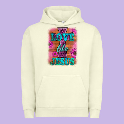 Love Like Jesus Urban Hoodie Designed By Barkaloodesign