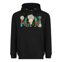 Mom With Bull Skull Heavyweight Hoodie | Teevron