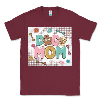 Burgundy dog mom Classic Tee - MaliasSmallBusiness