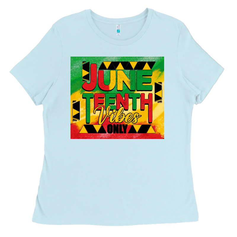Juneteenth Vibes Only Tumbler Ladies Tee by BarkalooDesign | Teevron