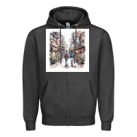 Charcoal Heather Japan Street Zipper Hoodie - Unal Design