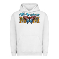 Pigment Lunar Rock all american mom american flag butterfly Urban Hoodie - LillyAllenDesigns