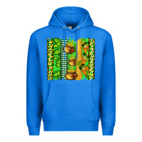 True Royal st patricks gnomes and cloves with leopard  brushstrokes Premium Hoodie - Artiststas
