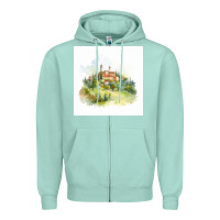 Seafoam Italy Zipper Hoodie - Unal Design