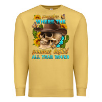 Antique Gold somewhere where the summer lasted all year 'round Premium Sweatshirt - HRA Design Shop