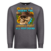 Charcoal Heather somewhere where the summer lasted all year 'round Premium Sweatshirt - HRA Design Shop