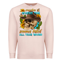 Pale Pink somewhere where the summer lasted all year 'round Premium Sweatshirt - HRA Design Shop