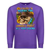 Purple somewhere where the summer lasted all year 'round Premium Sweatshirt - HRA Design Shop