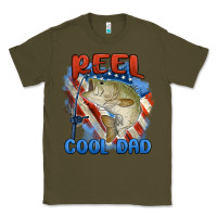 Army Green reel cool dad Classic Tee - MaliasSmallBusiness