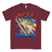 Burgundy reel cool dad Classic Tee - MaliasSmallBusiness