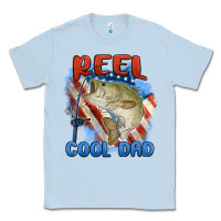 Dusty Blue reel cool dad Classic Tee - MaliasSmallBusiness