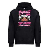 Black As A Sagittarius Girl I Was Born With My Heart On My Sleeve And  Mouth Urban Hoodie - Jasminsmagicworld