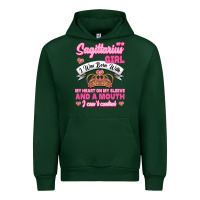 Forest Green As A Sagittarius Girl I Was Born With My Heart On My Sleeve And  Mouth Urban Hoodie - Jasminsmagicworld