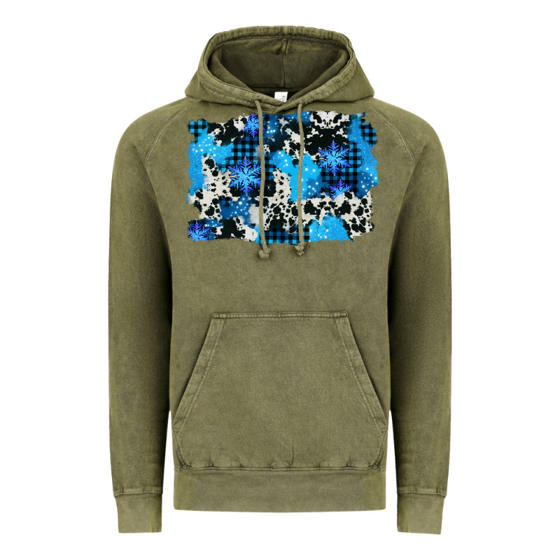 Westerb Cowhide Winter Background Vintage Hoodie by AdoDesignShop | Teevron