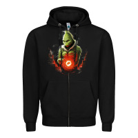 Black Grinch Zipper Hoodie - Unal Design