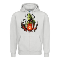 Dove Grey Grinch Zipper Hoodie - Unal Design