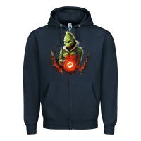 Navy Grinch Zipper Hoodie - Unal Design