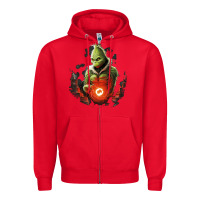 Red Grinch Zipper Hoodie - Unal Design