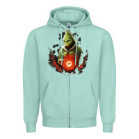 Seafoam Grinch Zipper Hoodie - Unal Design