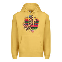 Antique Gold serape leopard patch Premium Hoodie - AdoDesignShop
