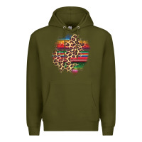 Army Green serape leopard patch Premium Hoodie - AdoDesignShop