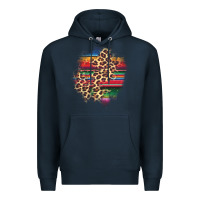 Navy serape leopard patch Premium Hoodie - AdoDesignShop
