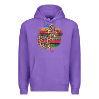 Purple serape leopard patch Premium Hoodie - AdoDesignShop