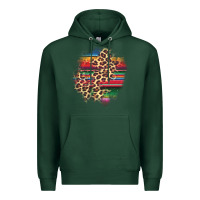 Sports Green serape leopard patch Premium Hoodie - AdoDesignShop
